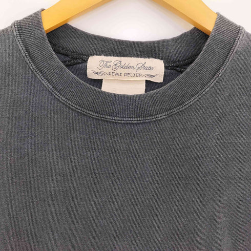 レミレリーフ REMI RELIEF ヴィンテージ加工 断ち切り バックスリット 半袖 カットソーワンピース レディース FREE