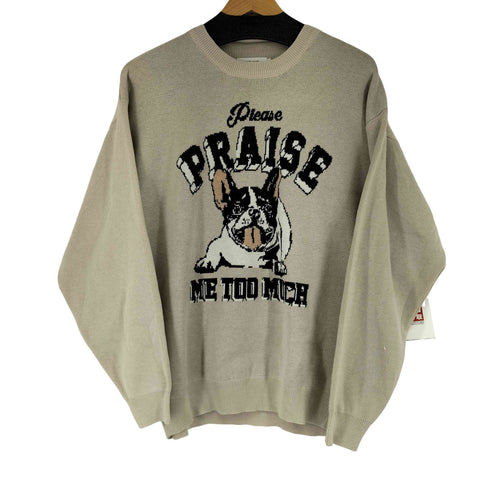 ニコアンド niko and... アニマル クルーネックニット メンズ JPN:M