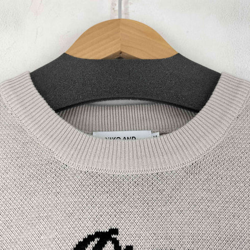 ニコアンド niko and... アニマル クルーネックニット メンズ JPN:M