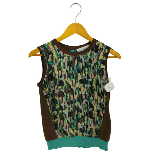 リエミラー Rie miller フロントデザイン クルーネック コットン ニットベスト レディース 38