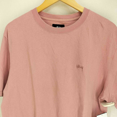 ステューシー Stussy ロゴ刺繍 クルーネック S/S Tシャツ メンズ import:L