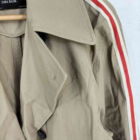 ザラ ZARA サイドライントレンチコート レディース import:L
