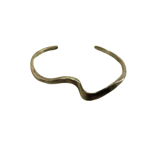 silver925刻印 カーブデザイン バングル メンズ