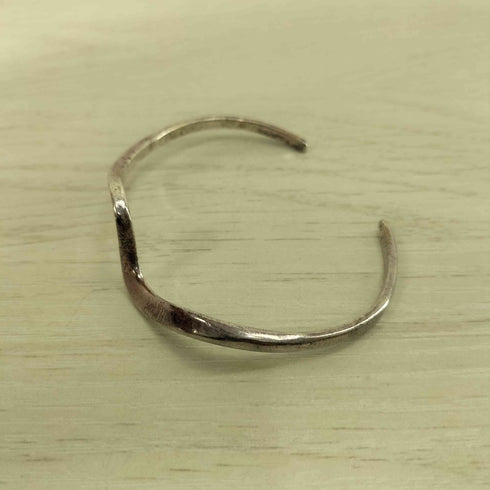 silver925刻印 カーブデザイン バングル メンズ