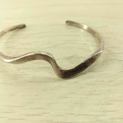 silver925刻印 カーブデザイン バングル メンズ