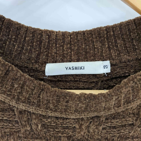 ヤシキ yashiki 総柄デザイン クルーネックニット セーター メンズ 3