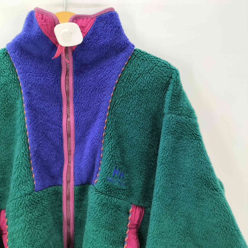 ヘリーハンセン HELLY HANSEN ロゴ 刺繍 ネイティブパイピング ライン マルチカラー フルジップ フリース ジャケット メンズ import:M