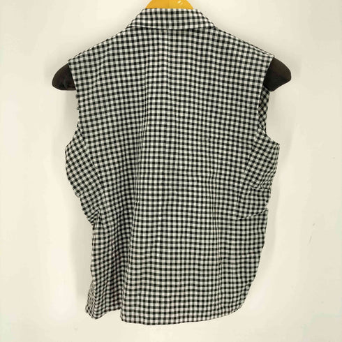 トリココムデギャルソン tricot COMME des GARCONS AD2000 ノースリーブギンガムチェックブラウス レディース JPN:S