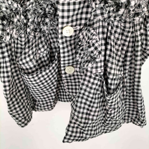 トリココムデギャルソン tricot COMME des GARCONS AD2000 ノースリーブギンガムチェックブラウス レディース JPN:S