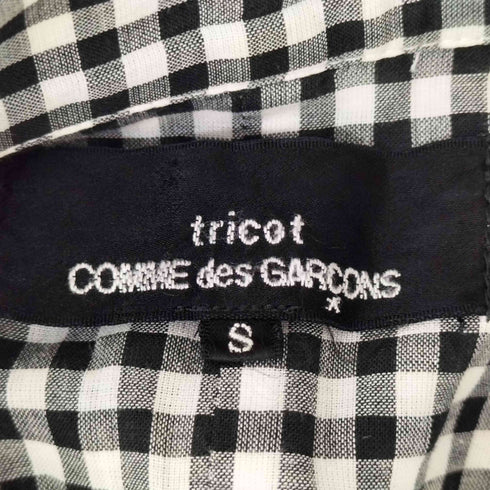 トリココムデギャルソン tricot COMME des GARCONS AD2000 ノースリーブギンガムチェックブラウス レディース JPN:S