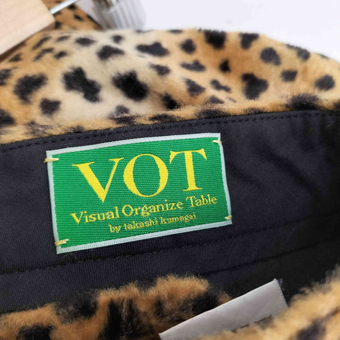 VOT レオパード柄 タックデザイン ストレートスラックスパンツ Y2K メンズ 42