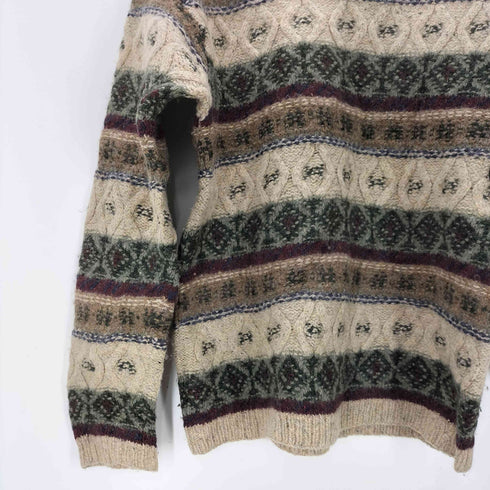 エルエルビーン L.L.Bean 80-90S ノルディック柄 フェアアイル ウール ニット セーター メンズ import:M