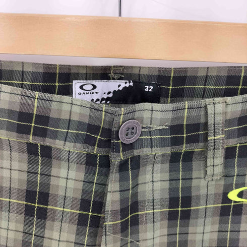 オークリー OAKLEY チェック柄 ロゴ刺繍 ショートパンツ メンズ 32