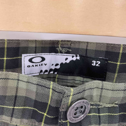 オークリー OAKLEY チェック柄 ロゴ刺繍 ショートパンツ メンズ 32