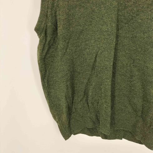 エルエルビーン L.L.Bean 90S スコットランド製 LAMBS WOOL ラムウール メランジ Vネック ニット ベスト メンズ import:L