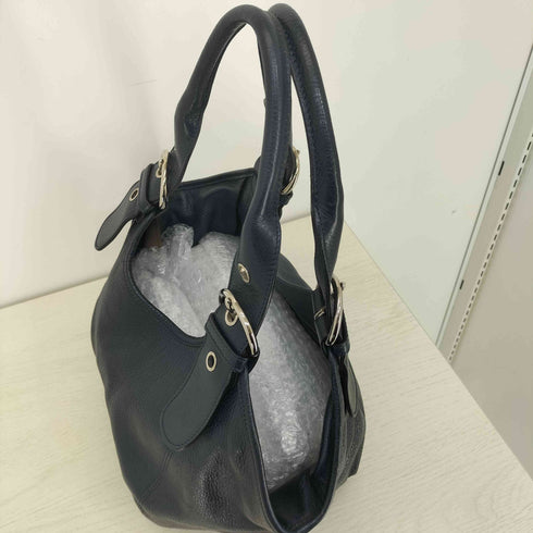 ヒロフ HIROFU シボ革 ベルトハンドル レザーハンドバッグ レディース