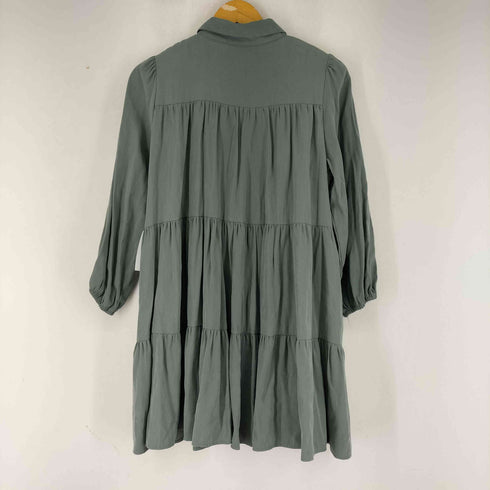 ザラ ZARA ティアードシャツチュニックワンピース レディース M