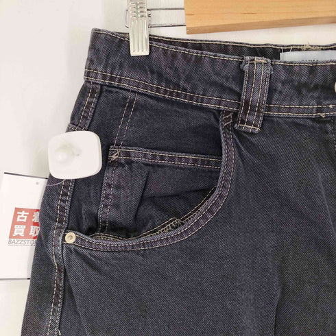 ベルシュカ BERSHKA ワイドブラックデニムショーツ メンズ 40