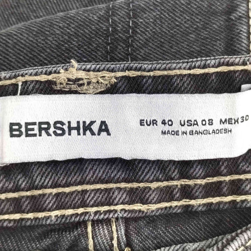 ベルシュカ BERSHKA ワイドブラックデニムショーツ メンズ 40
