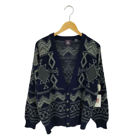 ASPETUCK 韓国製 ノルディック柄 アクリルニット カーディガン メンズ M