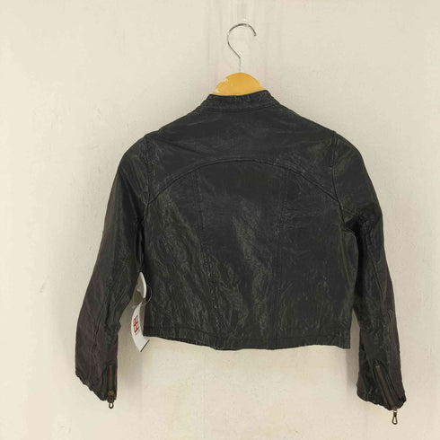 エストネーション ESTNATION sheepskin シワ加工ライダースジャケット Y2K レディース