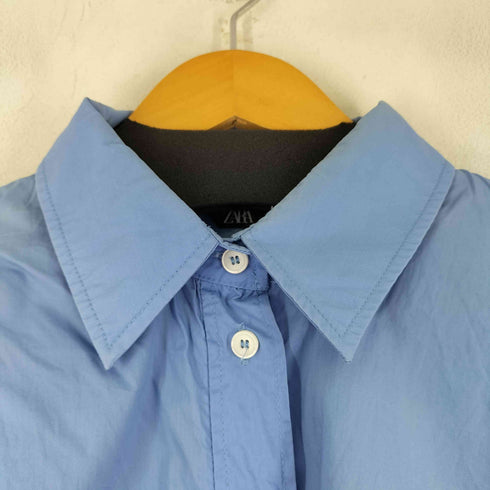 ザラ ZARA L/S コットンシャツ レディース import:L