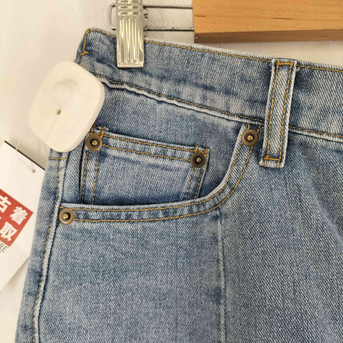 プニュズ PUNYUS フロントスリットデニムフレアパンツ レディース JPN:2