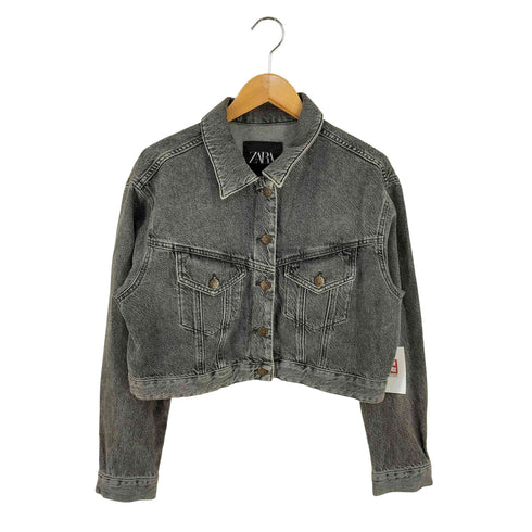 ザラ ZARA デニムショートジャケット トラッカー レディース import:M