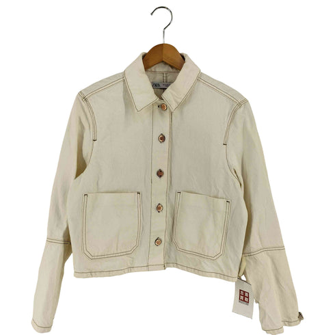ザラ ZARA ショートデニムジャケット トラッカー レディース import:XS