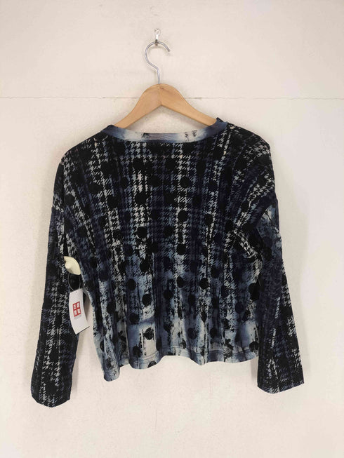 ワイズ Ys HOUNDTOOTH DOTS TULLE CROPPED ROUND NECK T レディース 2