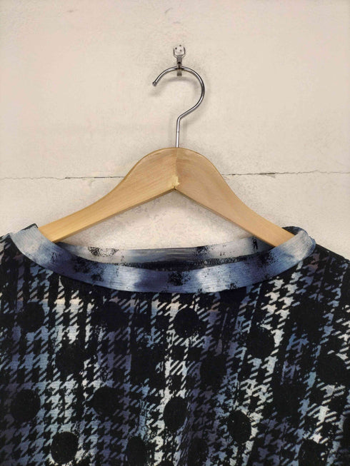 ワイズ Ys HOUNDTOOTH DOTS TULLE CROPPED ROUND NECK T レディース 2