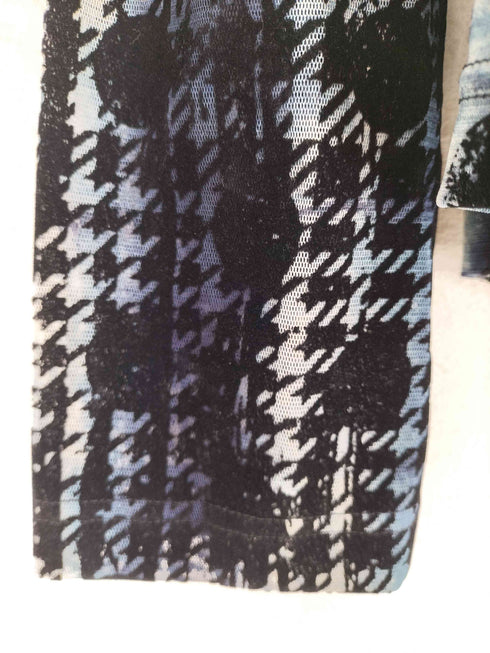 ワイズ Ys HOUNDTOOTH DOTS TULLE CROPPED ROUND NECK T レディース 2