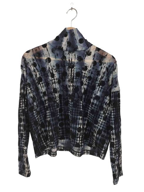 ワイズ Ys HOUNDTOOTH DOTS TULLE CROPPED HIGH-NECK T メンズ 2