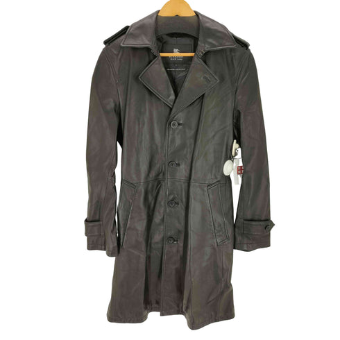 バーバリーブラックレーベル BURBERRY BLACK LABEL ラムレザートレンチコート メンズ import:M