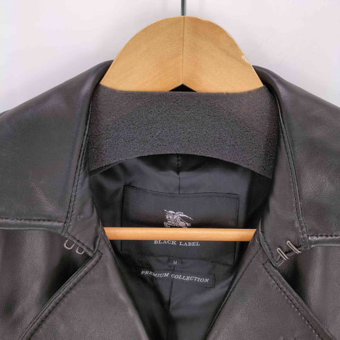 バーバリーブラックレーベル BURBERRY BLACK LABEL ラムレザートレンチコート メンズ import:M