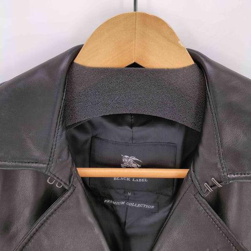 バーバリーブラックレーベル BURBERRY BLACK LABEL ラムレザートレンチコート メンズ import:M