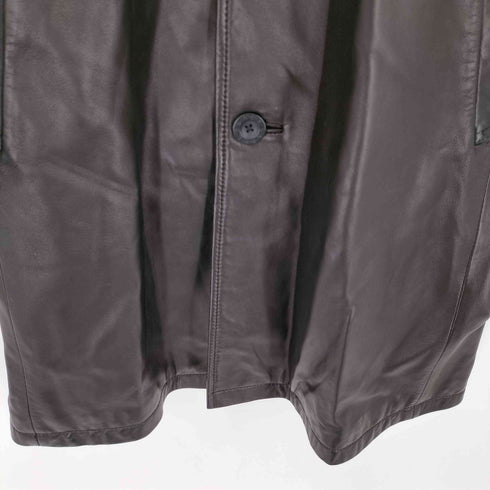 バーバリーブラックレーベル BURBERRY BLACK LABEL ラムレザートレンチコート メンズ import:M