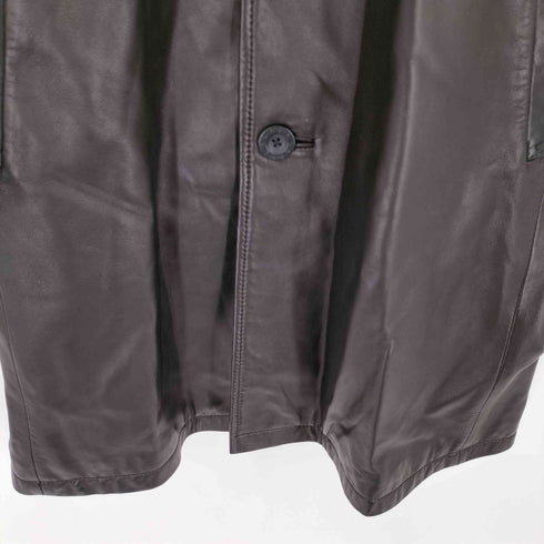 バーバリーブラックレーベル BURBERRY BLACK LABEL ラムレザートレンチコート メンズ import:M