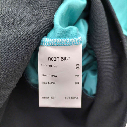 ネオンサイン NEON SIGN 17SS リブデザイン コットンtシャツ メンズ JPN:2