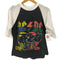 POPULAR フォト プリント ラグランスリーブ 七分丈 バンド Tシャツ メンズ import:M
