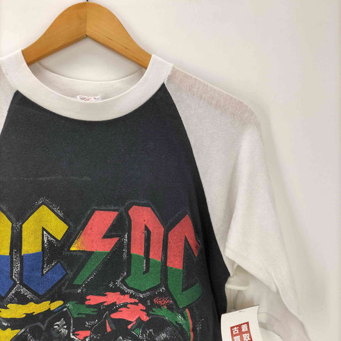 POPULAR フォト プリント ラグランスリーブ 七分丈 バンド Tシャツ メンズ import:M