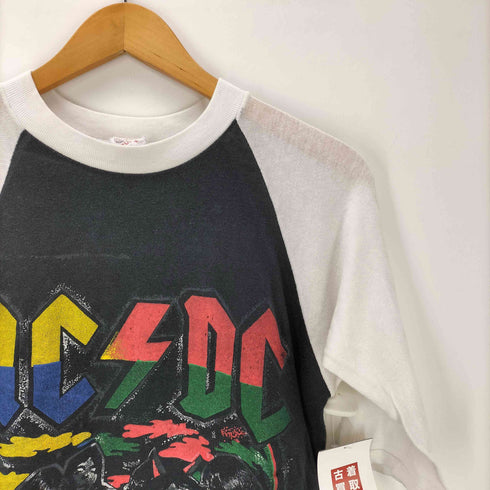 POPULAR フォト プリント ラグランスリーブ 七分丈 バンド Tシャツ メンズ import:M