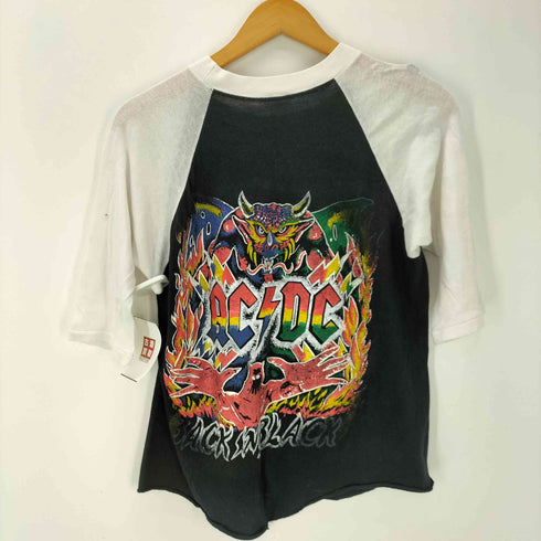 POPULAR フォト プリント ラグランスリーブ 七分丈 バンド Tシャツ メンズ import:M