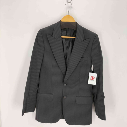 イヴサンローラン Yves Saint Laurent rive gauche 2B ピークドラペルストライプセットアップ メンズ 46