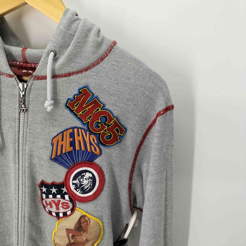 ヒステリックグラマー HYSTERIC GLAMOUR ワッペンデザイン ジップアップパーカー レディース FREE