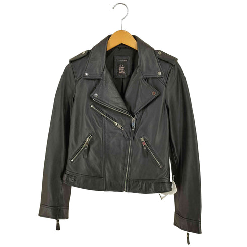ザラ ZARA SHEEP SKIN ライダースジャケット レディース import:M