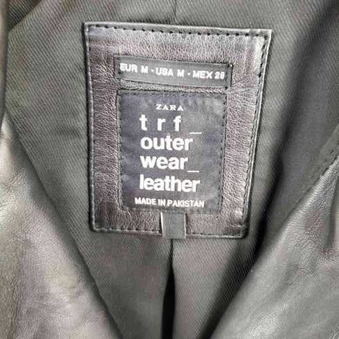 ザラ ZARA SHEEP SKIN ライダースジャケット レディース import:M