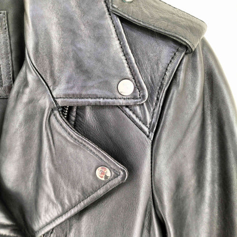 ザラ ZARA SHEEP SKIN ライダースジャケット レディース import:M