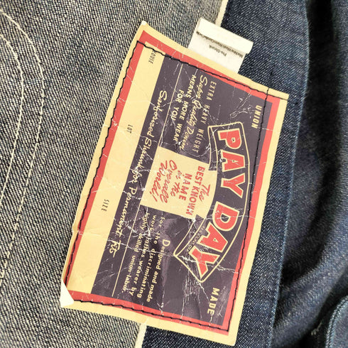PAYDAY WW2 TYPE SELVEDGE COVER ALL セルビッジ デニム カバーオール ジャケット メンズ 40