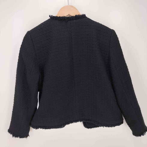 エイチアンドエム H&M ツイードノーカラージャケット レディース EUR:42